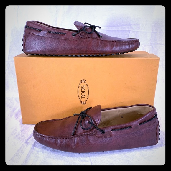 TOD'S Oxblood/Burgundy Leather Size 8 US 9 - Picture 1 of 13